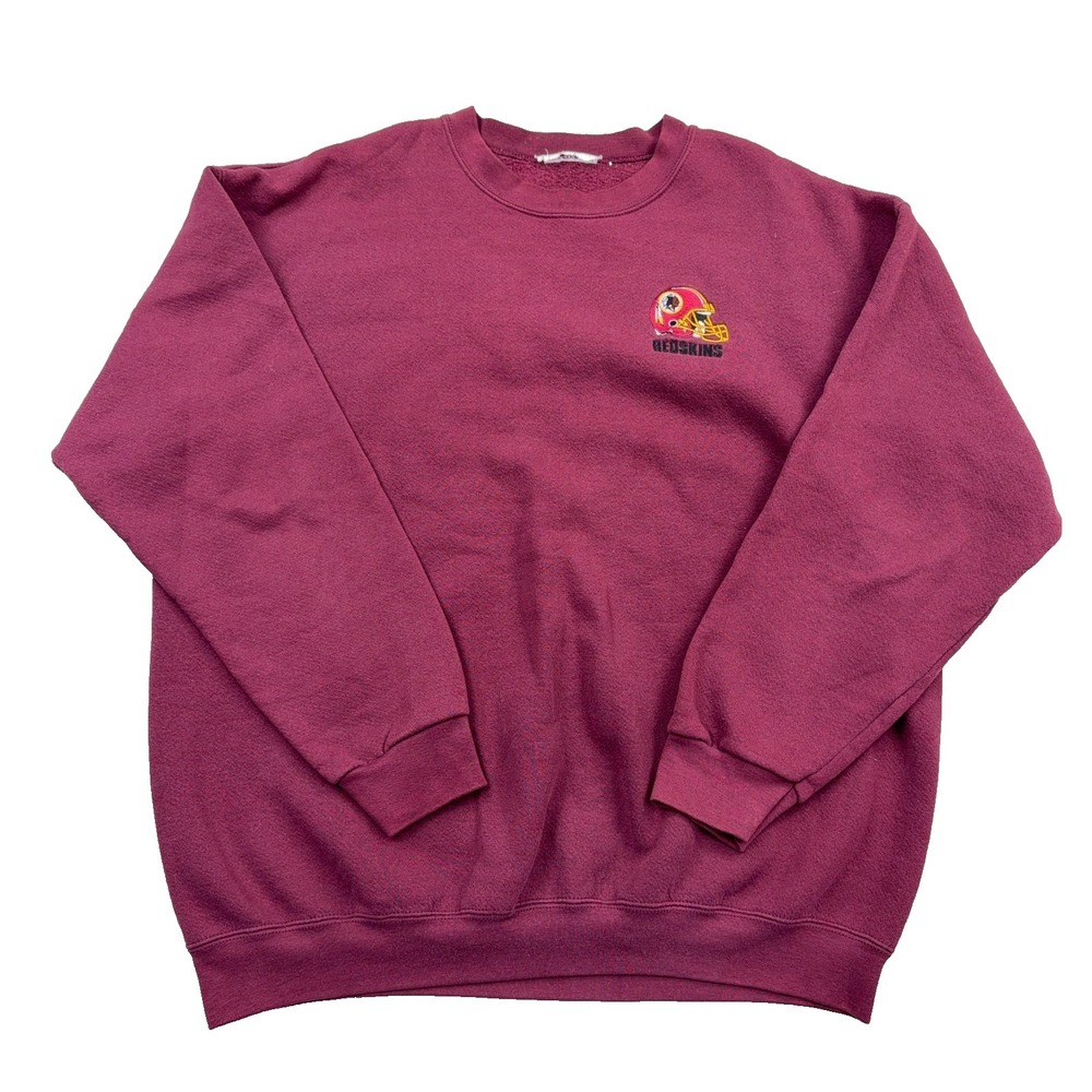 Vintage Washington Redskins Sweatshirt Men XXL 2XL Maroon Crewneck 90s Y2K